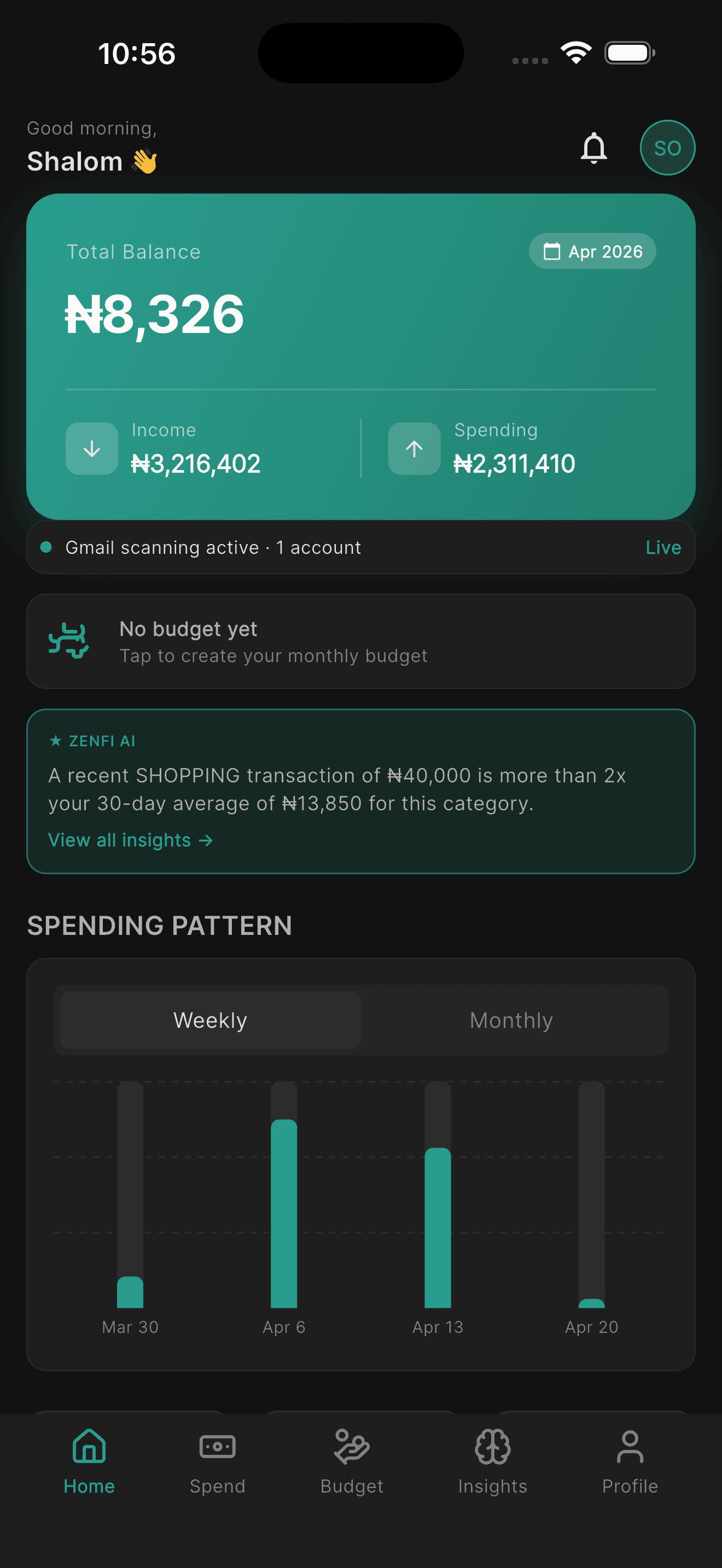 ZenFi app screenshot